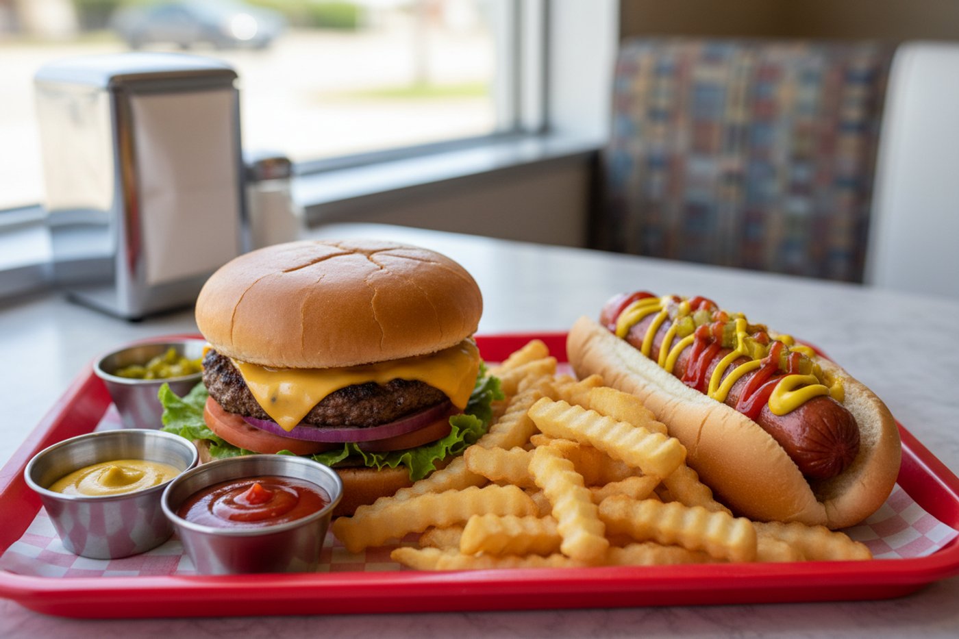 Combo burger et hot-dog